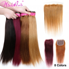 Ombre Hair Bundle #4/27 #4/30 #T1B/27 #T1B/30 #4 #27 #99J #350 Lace Closure Lace Frontal (Pre-sale now. Ships in 2 days.)