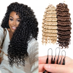 Feather Crochet Human Hair Extensions With Invisible String In The Middle Pre-Separated Knotless For Braids 120gram (80 Strings/PC）