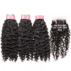 Burmese Curly Hair Bundle Deals 100% Human Hair From One Donor Raw Hair