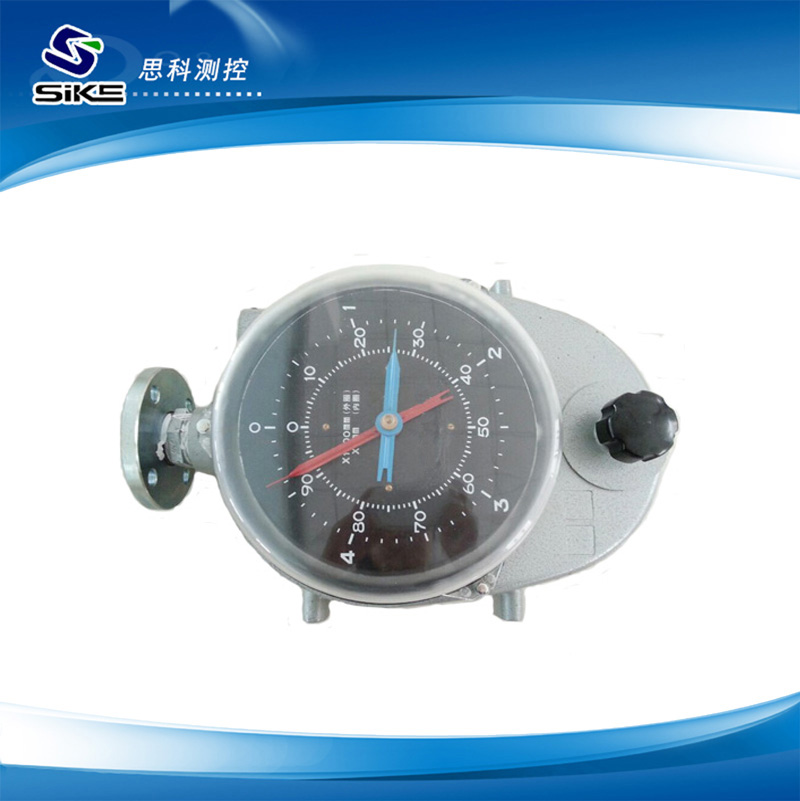 Steel strip float level gauge