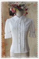 Infanta Peter Pan Collar Short Sleeves Lolita Blouse