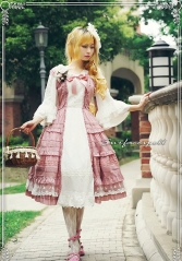 Surface Spell -Hyacinth- False Open Front Lolita Jumper Dress