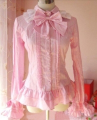 Strawberry Witch Sweet Bows Ruffles Lolita Shirt