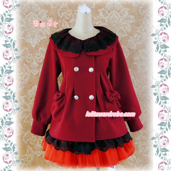Dark Red x Black lace