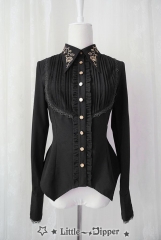 Little Dipper -Rose and Cross- Embroidery Ouji Lolita Blouse