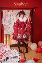 NyaNya Lolita -Kaguya- Furisode Style Sleeves OP Full Set Lucky Pack
