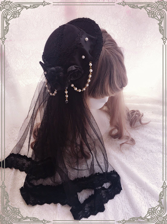 Black Veil for Mini Hat