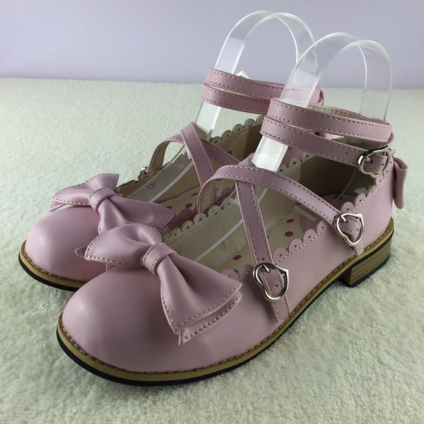 Pink & low heel