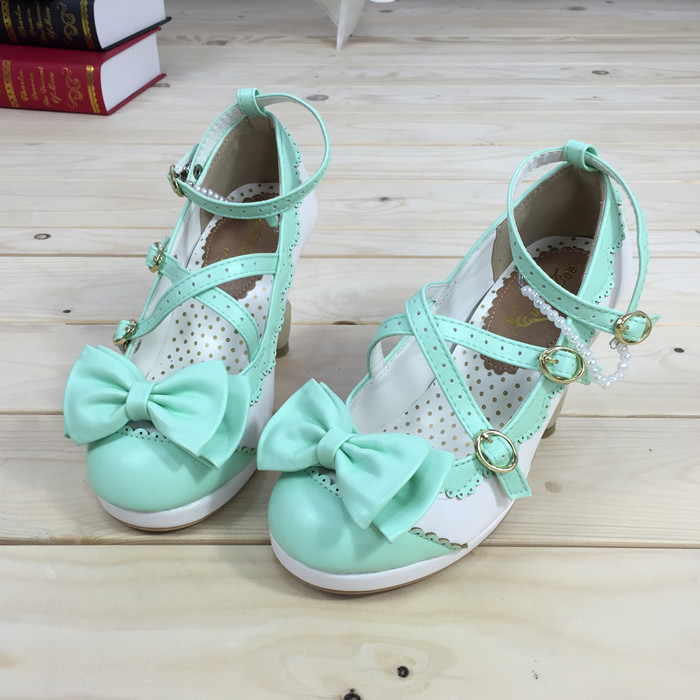 Green x White & 9cm heel