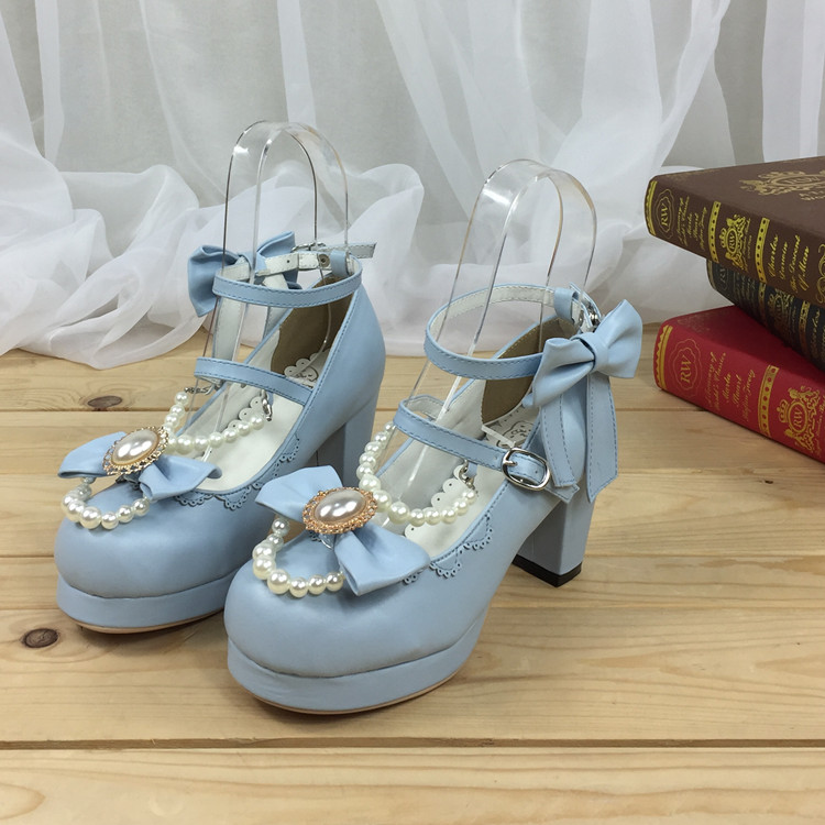 Blue & 7.5cm heel + 1.5cm platform