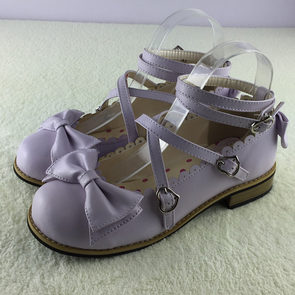 Purple & low heel