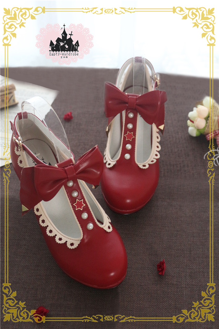 Wine & 4.5cm heel + 1cm platform