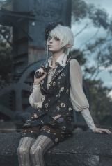 Infanta -Antique Mechanical Doll- Steampunk Lolita Ouji Vest and Short Pants