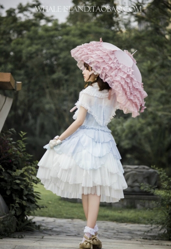 Whale Island -Laraine- Sweet Lace Lolita Parasol