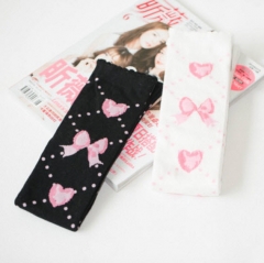 Sweet Love-hearts Bows Lolita Cotton High Socks