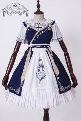 QuaintLass -Pretty Lotus- Embroidery Qi Lolita Jumper Dress