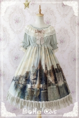 City Painting Vintage Classic Lolita Dresses