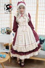 Fantastic Wind -The Little Shepherd Girl- Classic Vintage Lolita OP and Apron Set