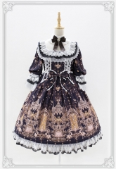 Moonlight Forest -Griffin's Whisper- Mid-length Sleeves Lolita OP Dress