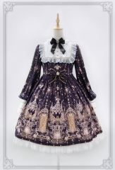 Moonlight Forest -Griffin's Whisper- Long Sleeves Lolita OP Dress