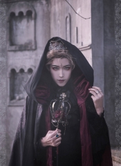 ZJ Story -The Graveyard of the Dragons- Gothic Ouji Lolita Cape with Hood