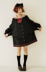 The Sweet Sailor Babydoll Style Casual Lolita Shirt Dress