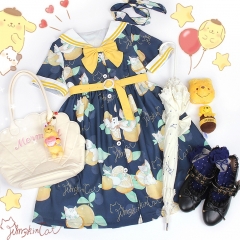 Pumpkin Cat -The Lemon Cats- Sailor Lolita OP Dress