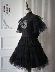 ZJ Story -The Garden of The Cloud Deer- Qi Lolita Top Wear and Skirt Set