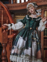 Miss Point -The Portrait of the Cats- Vintage Classic Lolita OP Dress