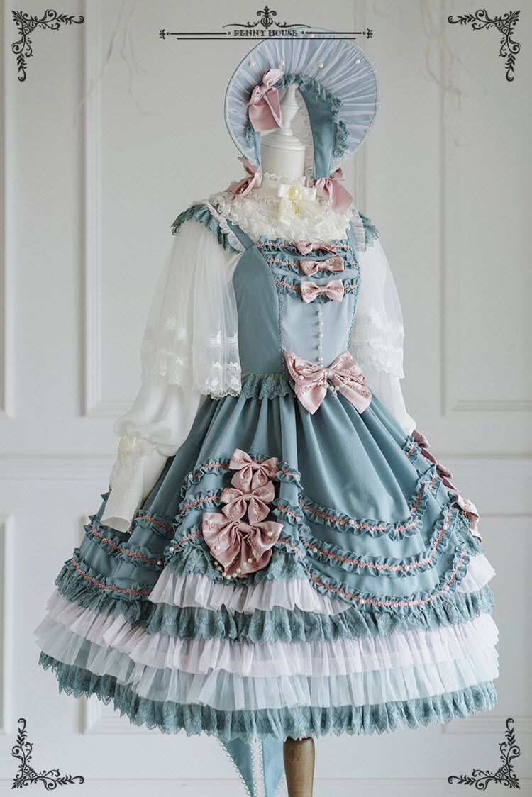 old fashioned tea party dresses Penny House -The Spring Tea Party- Vintage Classic Lolita Jumper Dress