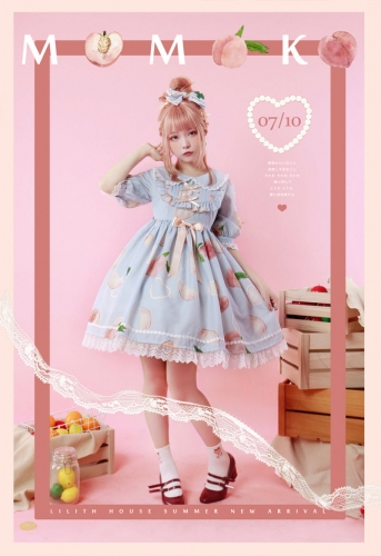 MOMOKO -Honey Peach- Sweet Lolita OP Dress