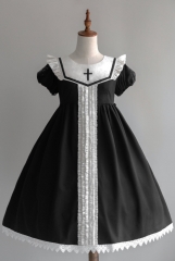 Iris Opera -Holy Cross- Gothic Lolita Short Sleeves OP Dress