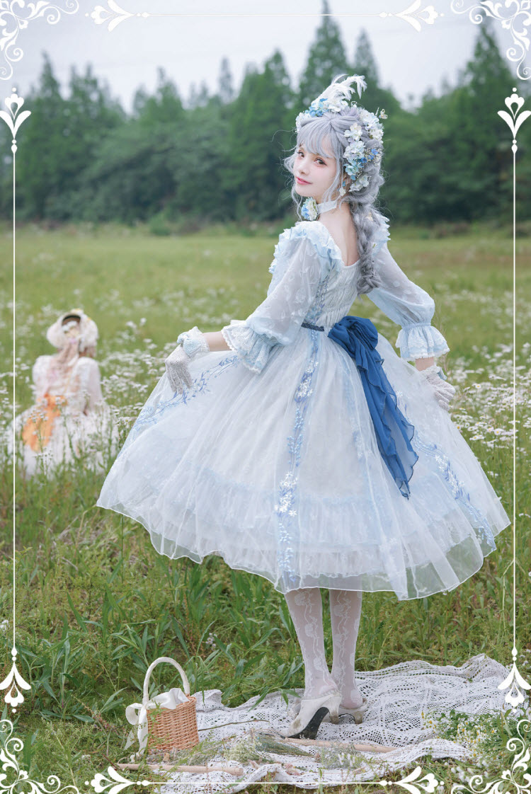 ZeeYe Studio -Monica's Garden- Vintage Classic Lolita OP Dress