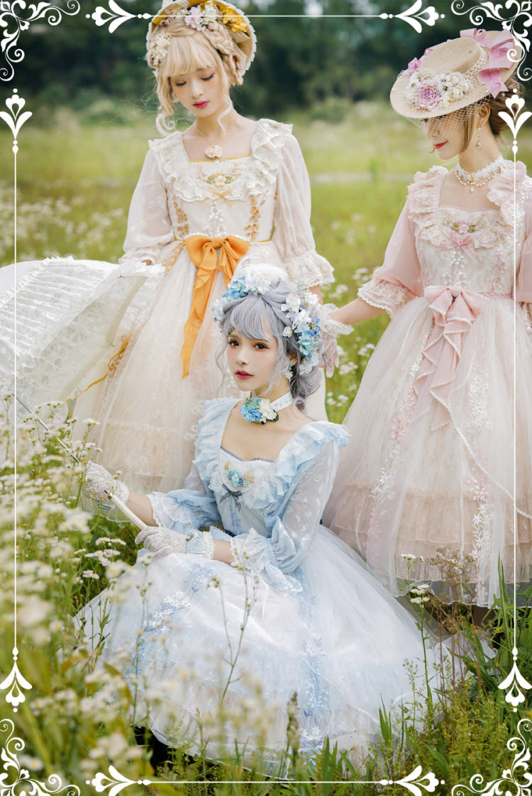 ZeeYe Studio -Monica's Garden- Vintage Classic Lolita OP Dress