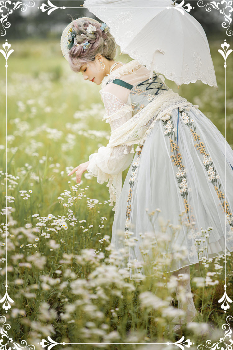ZeeYe Studio -Monica's Garden- Vintage Classic Lolita JSK