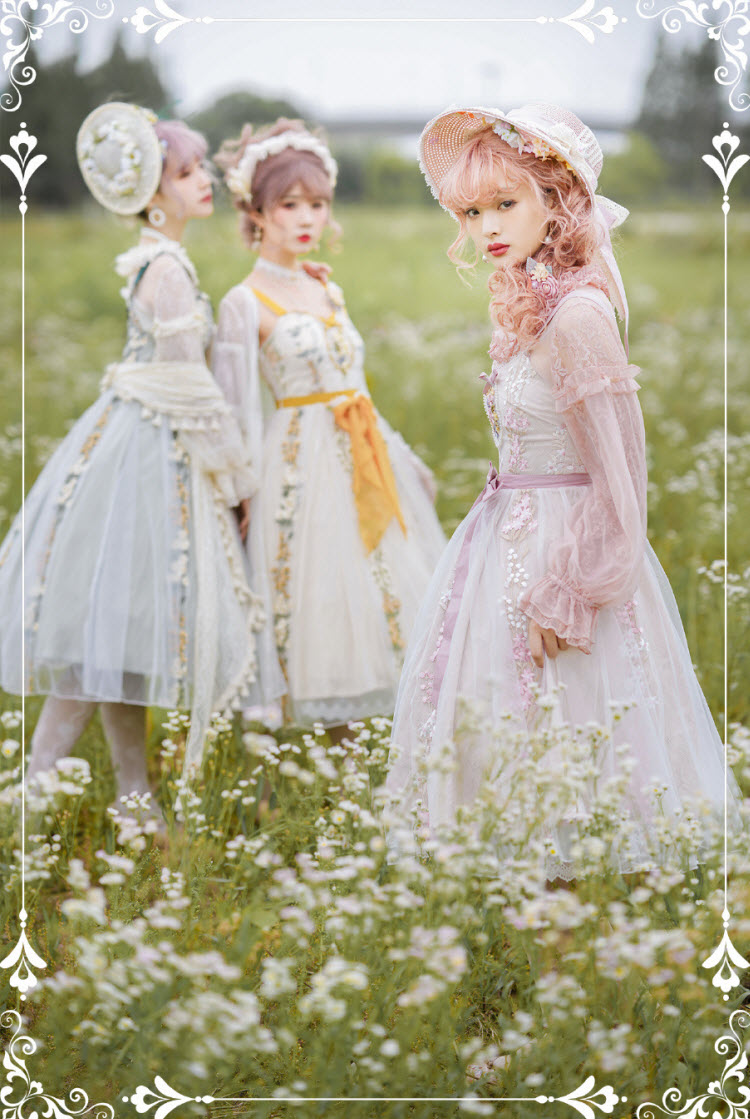 ZeeYe Studio -Monica's Garden- Vintage Classic Lolita JSK