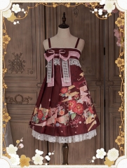 The Song of Camellia Wa Lolita Short Version High Waist JSK