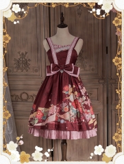 The Song of Camellia Wa Lolita Crossed Neckline JSK