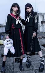 The Sailor Dragon Sailor Lolita Top Wear and Skirt