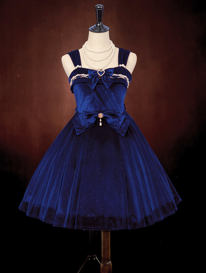 Dark Blue Short Version (glittering fabric)