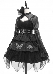MoryHitomi -Butterfly Specimens- Gothic Lolita Dress Set