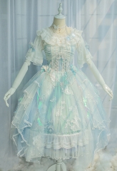 Fantasy Mirror -Crystal Butterflies- Vintage Classic Lolita Jumper Dress
