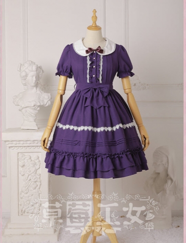 purple strawberry dress Oodles Sweet Citrus Ruffle Dog Dress, Yellow, Small