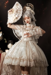 The Nine Songs -Butterfly's Light Feathers- Vintage Classic Lolita Jumper Dress