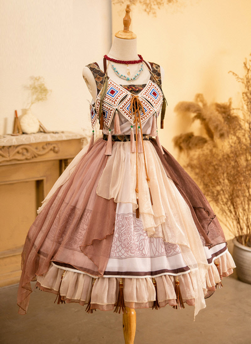 bohemian jumper dress Bramble Rose -The Maiden- Lolita Set Size Chart (Inches) girls_clothing Our biggest post wedding Size:As Pictures
