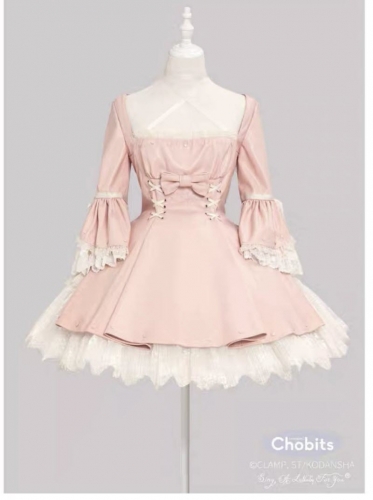chobits pink dress Fantasy Maid Cosplay Costume Lolita Dress SP14147 Pink-M