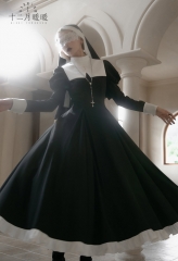Nikki Tomorrow -The Voice of Prayer- Gothic Lolita OP Dress and Its Matching Headscarf