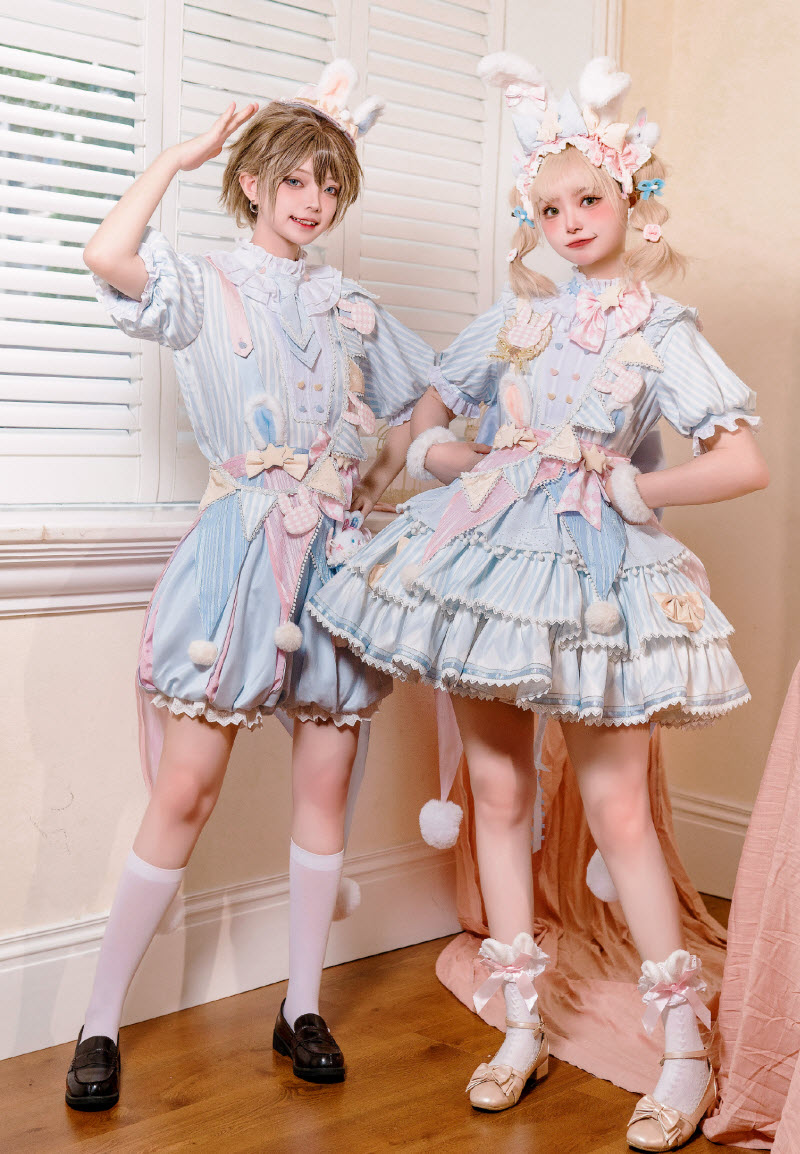The Rainbow Circus Ouji Lolita Headband, Hat and Bunny Widget