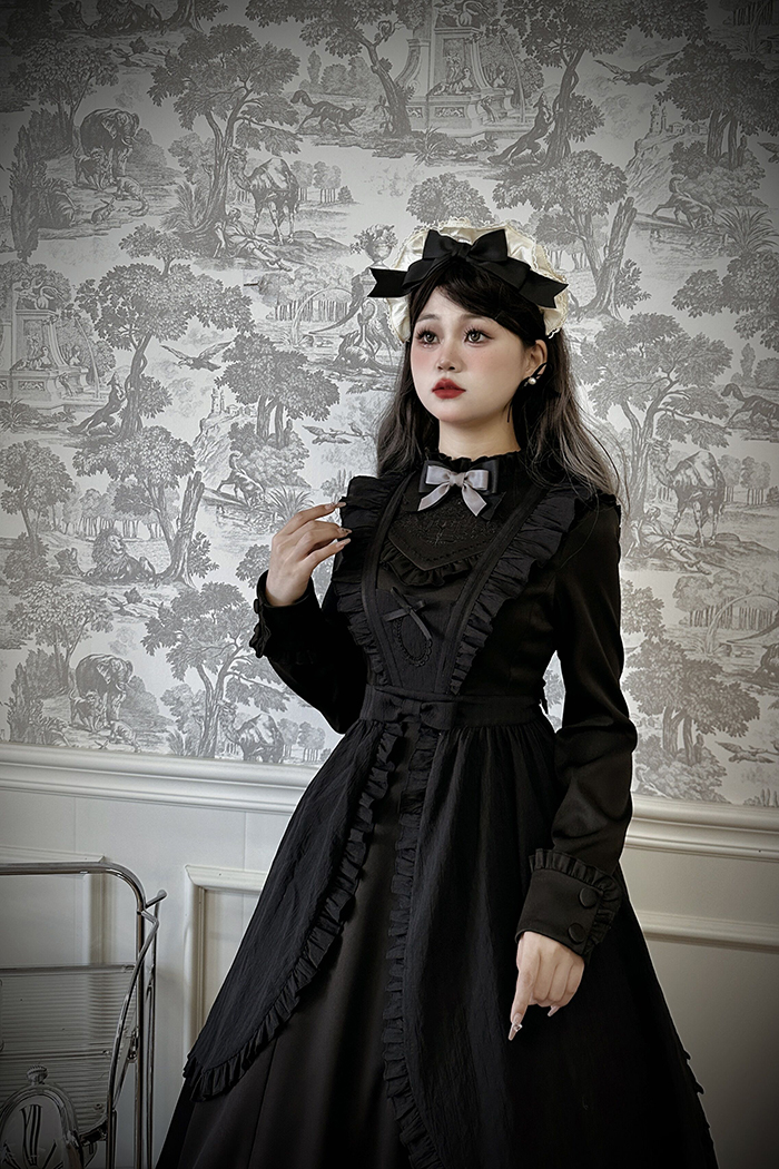 Alice Girl -Maid's Black Dress- Vintage Gothic Lolita Headband