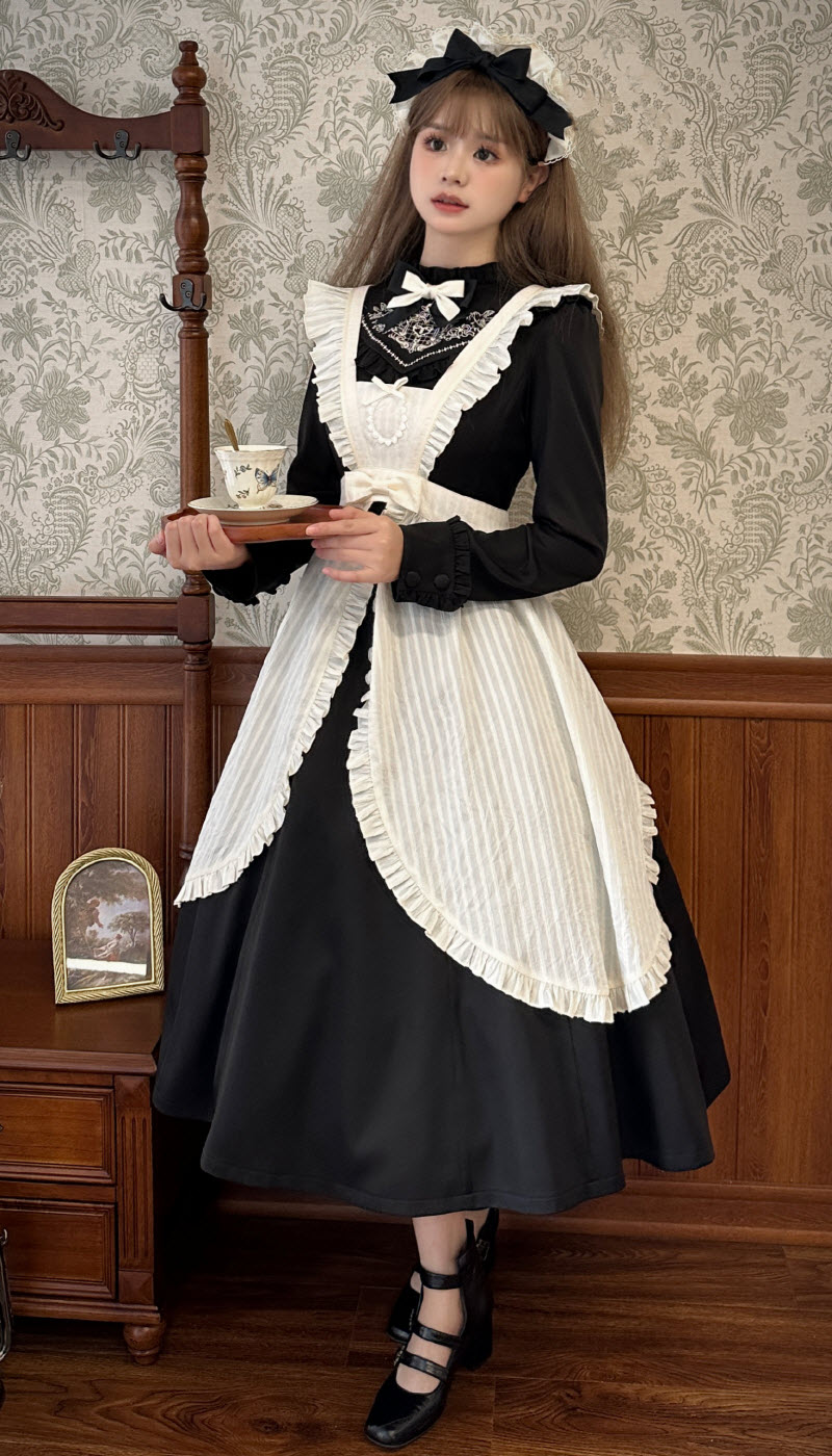 maid black dress The Maid Dress in Black main image 1